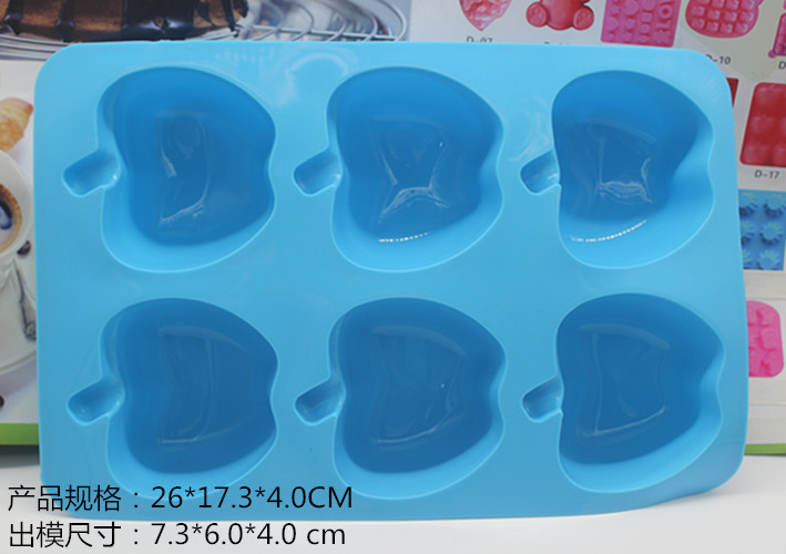 Lò vi sóng, khuôn bánh silicone, khuôn xà phòng tự làm thủ công, 6 khuôn táo pudding, khuôn đá khuôn bánh trung thu rau câu