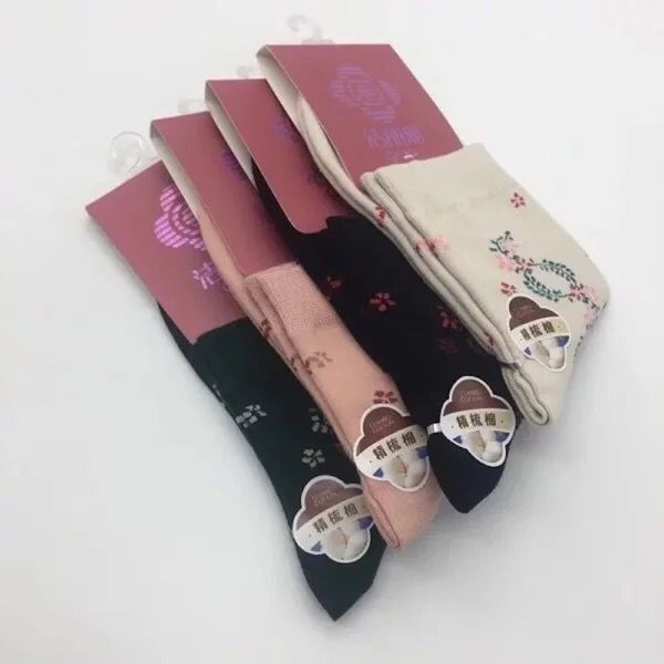 Jie Li Ya Vớ của phụ nữ Comed Cotton Vớ Vớ nữ thông thường Cửa hàng hạng nhất 22-24 cm G7118 vớ nam cao cấp