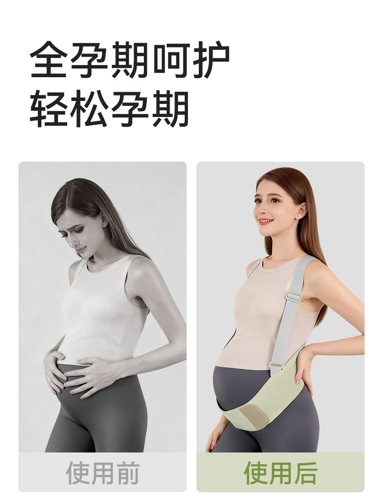 托腹带孕妇专用孕中期晚期托肚子多功能隐形透气医用托收腹带防勒 — 8