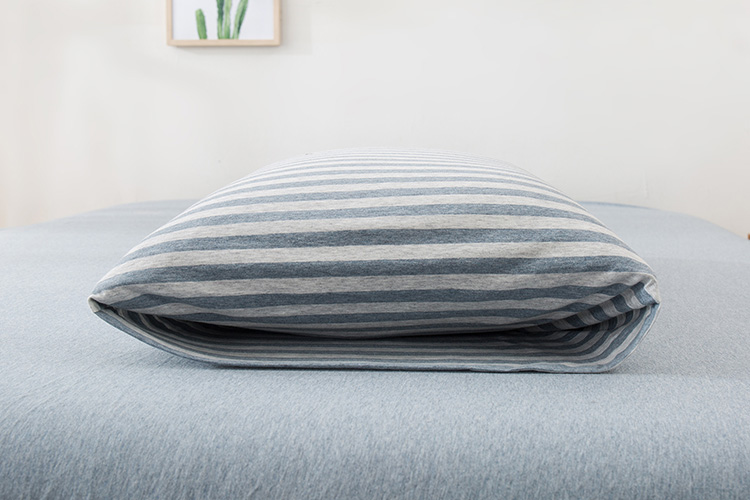 Muji Tianzhu trần truồng bông đan sọc bông denim chăn Được trang bị tấm bông giường - Bộ đồ giường bốn mảnh chăn ga gối đệm màu hồng