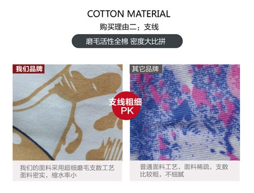 Chăn bông 200x230 đơn mảnh 100% cotton chà nhám dày mùa đông 220x240 đôi chăn trẻ em nữ chăn hơi