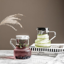 Chann North European wind heat resistant glass cool kettle coffee maker with filter fruit flower teapot domestic bubble red teapot