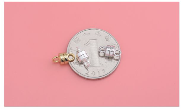 S925 sterling bạc phụ kiện trang sức tự làm nam châm khóa handmade vòng tay đính cườm vòng tay nút - Vòng đeo tay Clasp vòng gỗ huyết rồng