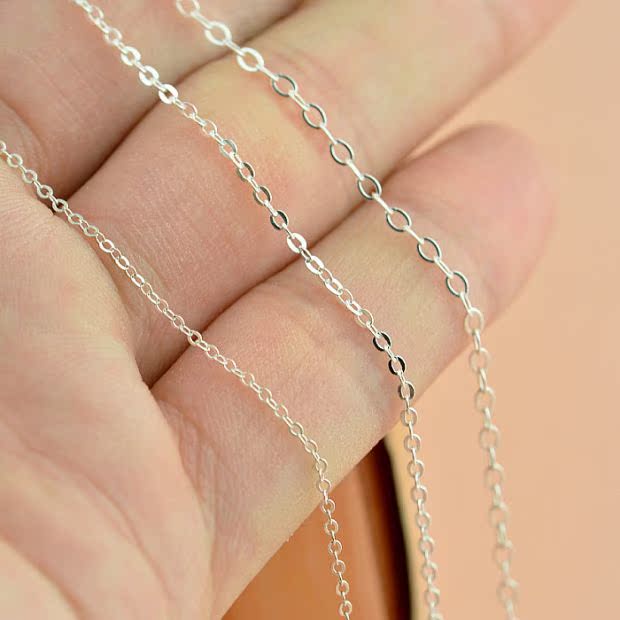 S925 sterling bạc vòng tay vòng chân lịch đặc biệt chuỗi chéo xương đòn chuỗi handmade DIY trang sức vật liệu phụ kiện - Vòng chân những mẫu lắc chân đẹp nhất
