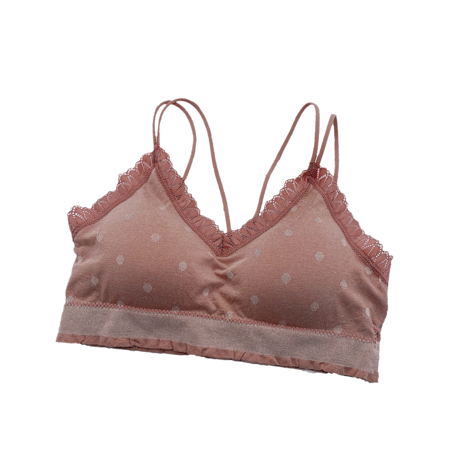 Bà Làn sóng Point Bra Đồ lót Đồ lót Set Womens Sling strappy ngực Sweetheart Nhật Cô gái ren đẹp Vest