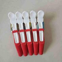 Hairdressing Eagle mouth clip barber hair salon special long mouth partition duckbill clip double color red one pack 5 (buy 2