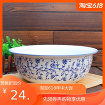 And basin ceramic live Basin home hair basin kneading basin large basin thick old-fashioned handmade bowl lotus basin extra large