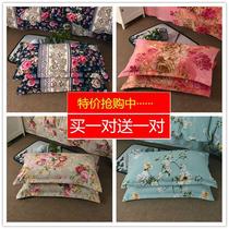 Pillow case pillowcase adult pair of skin-friendly hair high density adult increase student pillowcase pillowcase summer