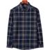 áo sơ mi kẻ sọc Hàn Quốc phiên bản bông dài tay mùa xuân và mùa thu bông nam wooled flannel trung niên cha áo nam 