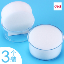 3 packs of Deli 9102 money counting hand wet device sponge tank water box counting money sponge pool bank finance use