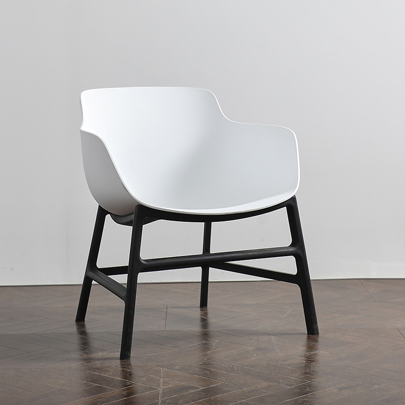 Nordic Sofa Chair Home Living Room Plastic Chair Cloth Art Backrest Balcony Outdoor Leisure Modern Minimalist Negotiating Chair