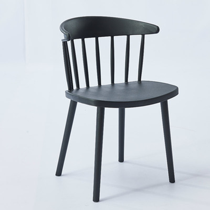 Nordic Windsor Chair Plastic Dining Chair Creative Casual Office Negotiation Dining Room Coffee Milk Tea Sweet Shop Leaning Back Chair Stool