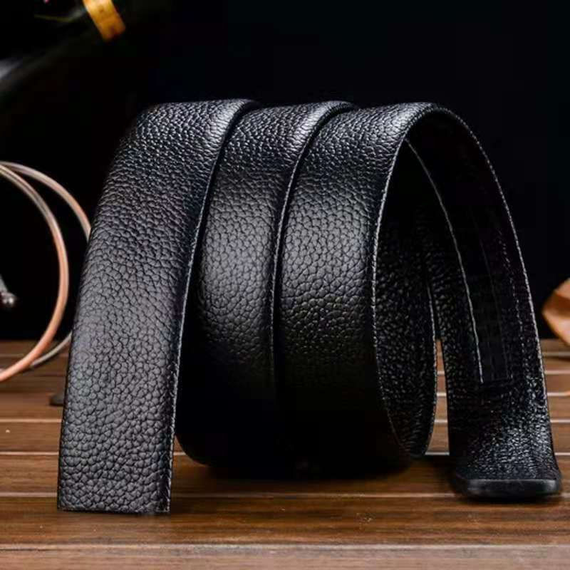 Deficit Belt Men Genuine Leather Unled Automatic Buckle Belt Pure Bull Leather Uptrend Among Youth Business Pants With-Taobao