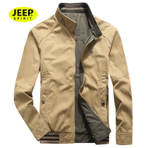 2021 New JEEP mens jacket mature and steady JEEP double-sided jacket mens spring and autumn thin two-sided