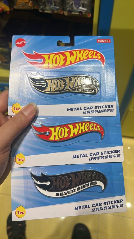 [in Stock] Hotwheels Metal Car Stickers Miniso Co-Branded Edition Gold/Red/Black