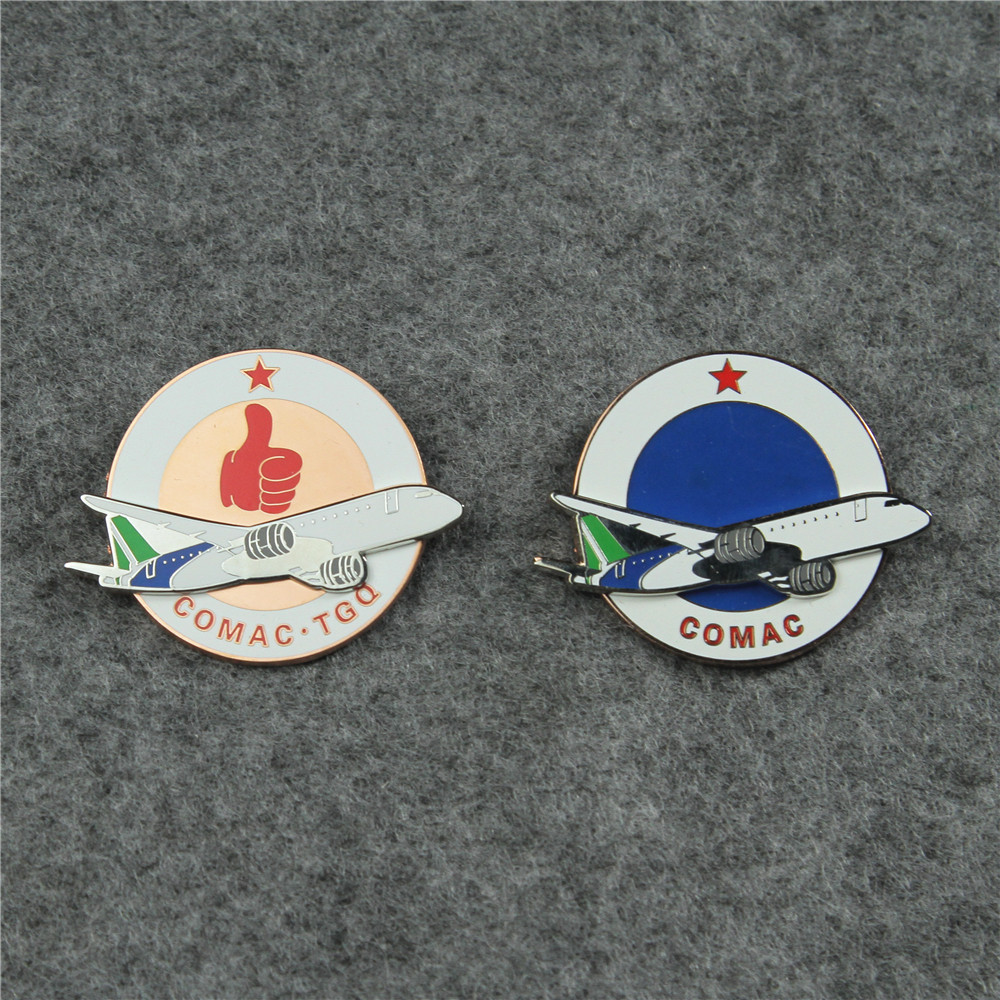 Zhuhai Air Show Limited China Merchants Fly C919 Large Aircraft Memorial Zhang Air Force Fans Flying Friendly Civil Aviation Badges
