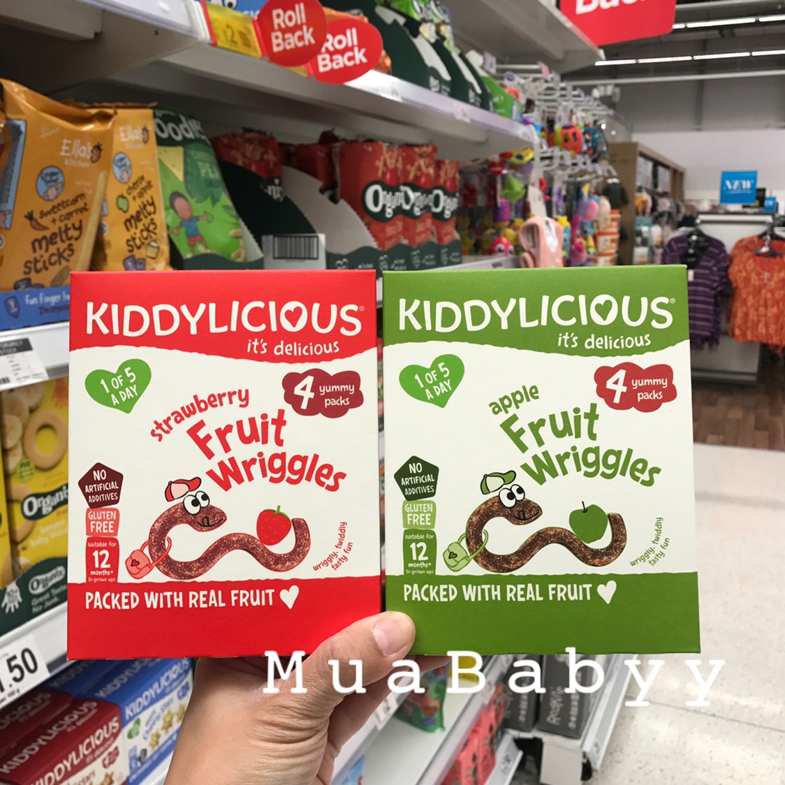 Spot UK Kiddylicous strawberry apple water fruit meat strips children appetizing snacks 12gx4 bag