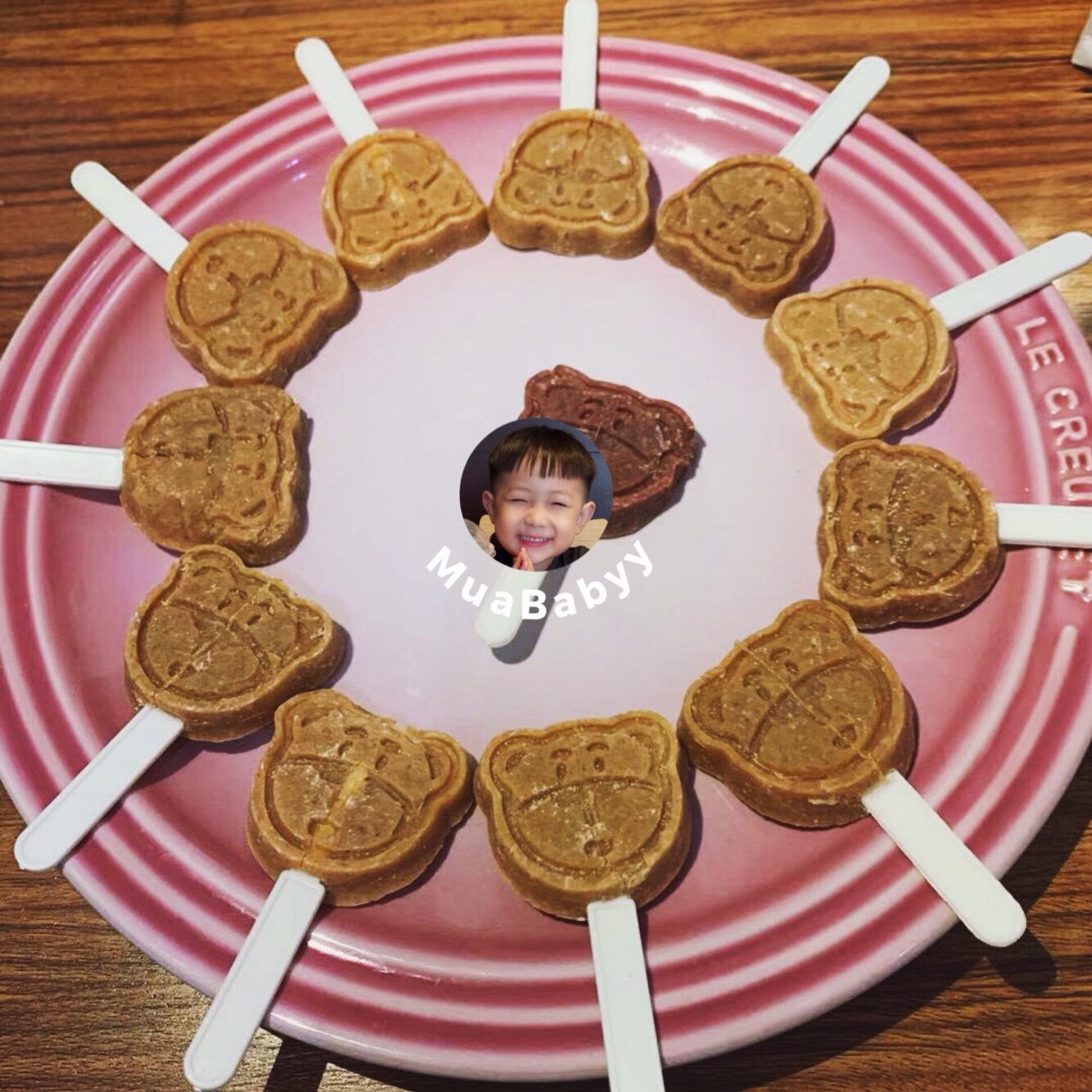 Beijing spot Bi Ke Xin Xin Xin's Big Eared Bear Original Cranberry Blueberry Children's Hawthorn Lollipop 1 year old 