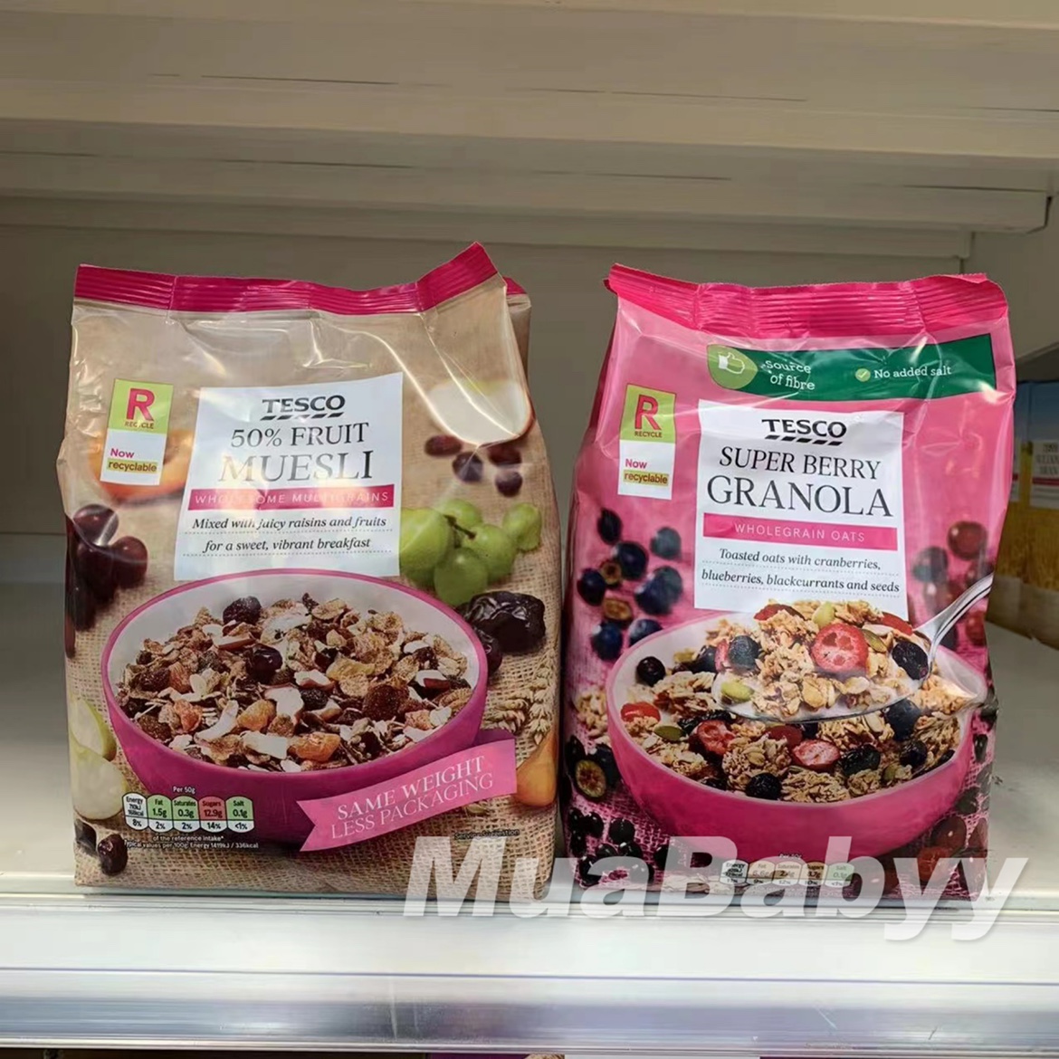 Spot UK TESCO Cranberry Strawberry Oats Breakfast Cereal 500g