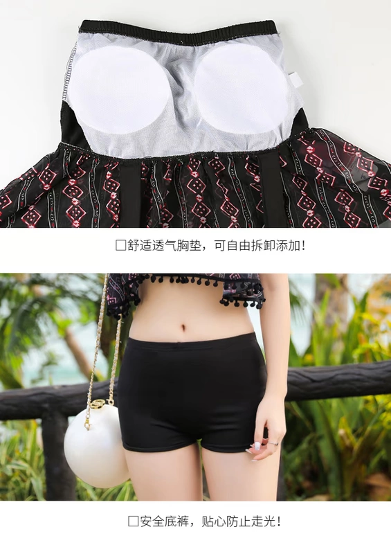 Phiên bản Hàn Quốc của nước hoa nhỏ gió bảo thủ bụng mỏng áo tắm bikini bikini ba mảnh quần ngực nhỏ tập hợp áo tắm