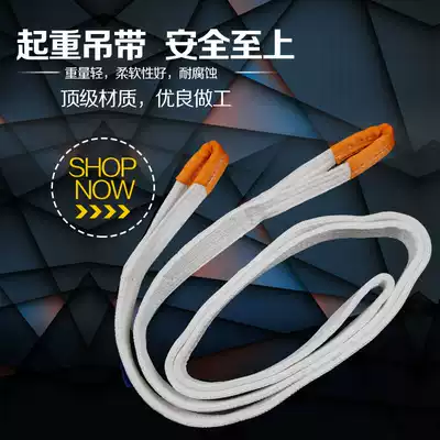 5 ton hoisting belt canvas nylon 2 fiber T industrial crane cart with 3T national standard double buckle flat Crane