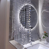 Cristal de lavêne transparent transparent et transparent Pertain Salle de vie Restaurant Partition Curtain Toilet demi-mur de chaussure Ecran Crystal