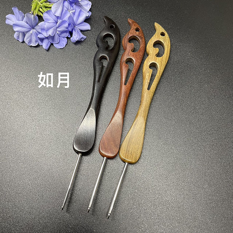 Fanzhi Sandalwood Handle Crochet Handmade DIY Tool Set for Knitting Sweaters, Shoes, Dolls, Lace, Non-Slip Material Kit