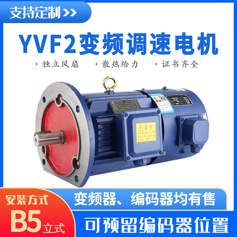 Vertical variable frequency speed motor YVF2 three-phase asynchronous motor 380V stepless variable speed adjustable 220V reducer