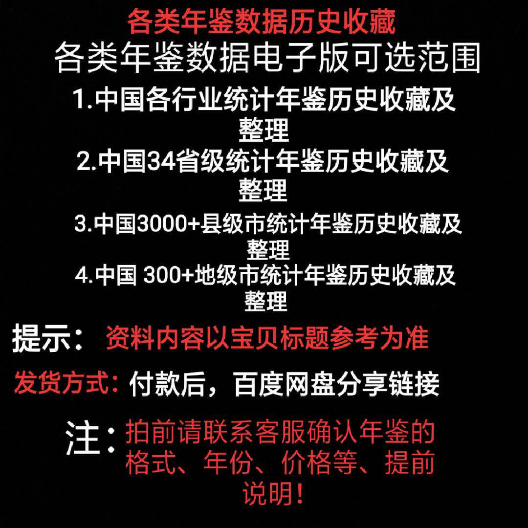 2020 China Industry Province City County city and town statistical yearbook Data collection and collation Data customization