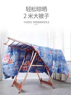 Aluminum alloy drying rack floor folding indoor and outdoor wing type baby diaper clothes balcony artifact cold clothes quilt rack