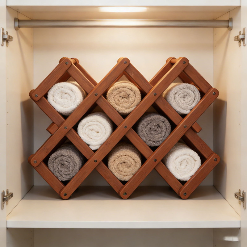 Scarf Display Rack, Tie Compartment Storage Rack, Wardrobe Layered Underwear Foldable Storage Rack, Scarf Storage Organizer Scarf Display Rack, Tie Compartment Storage Rack, Wardrobe Layered Underwear Foldable Storage Rack, Scarf Storage Organizer