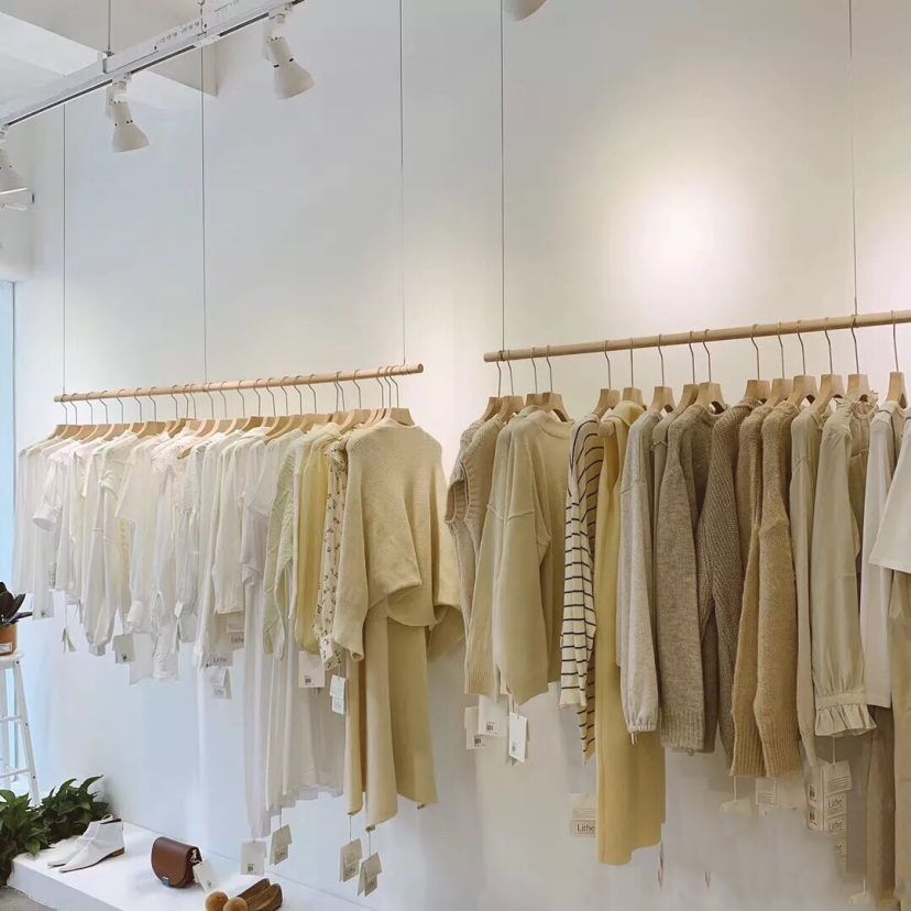 Women's clothing Clothing Store Hanger upper wall Hanging Hanger Wood Rod Shelving Child Clothing Display Rack Clothing Hanging Clothing Display Rack