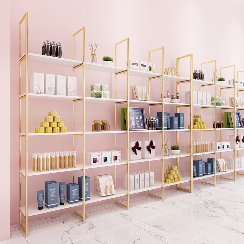 Cosmetics shelves Floor nail oil glue display Beauty salon skin care products display cabinet Makeup shelf Jewelry display