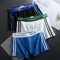 Mens Underwear Pure Cotton Sports Pants Head Low Waist Personality Sports Pants Head Youth Student Korean Version Breathable Mens Flat Corner Pants