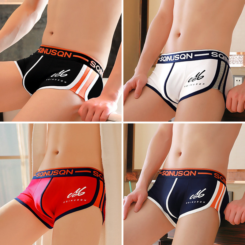 Cotton men's underwear men's boxer shorts cotton comfortable breathable youth Korean version of the trendy personality student boxer shorts head