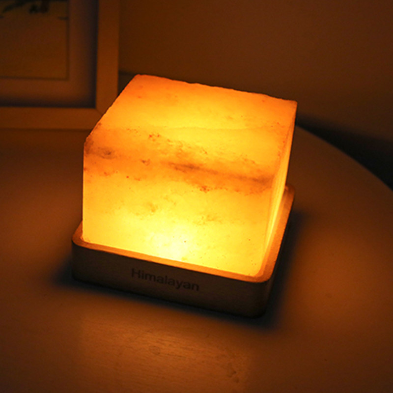 Salt Light Himalayan Crystal Salt Office Computer Desk USB Small Night Light Bedroom Bedside Breastfeeding LED Table Lamp