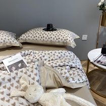 Japanese purchase of spring forest 80 Austrian Lana fine heather summer quilted by a small frescoed summer cold by a thin quilt