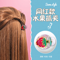 Han Style Hair Clip LAZY WIND COLOR JELLY GRIP DINGHY WOMAN SWEET BEAUTY LIU SEA CARD WITH SMALL CHIRP CLIP HAIR ORNAMENT