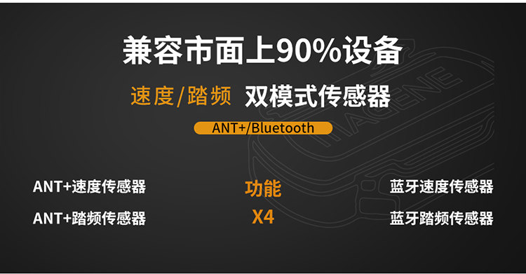 Велокомпьютер magene迈金心率带胸带 速度踏频传感器 ant加蓝牙双协议强兼容