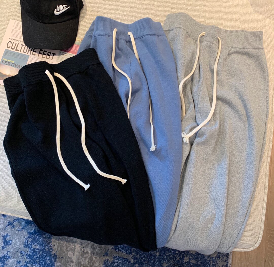 Bouquet Grandma Pants Children Chains High Street Knitted Broadleg Ultra Fire Cec Spring Autumn High Waist Straight Cylinder Hallenins Tide