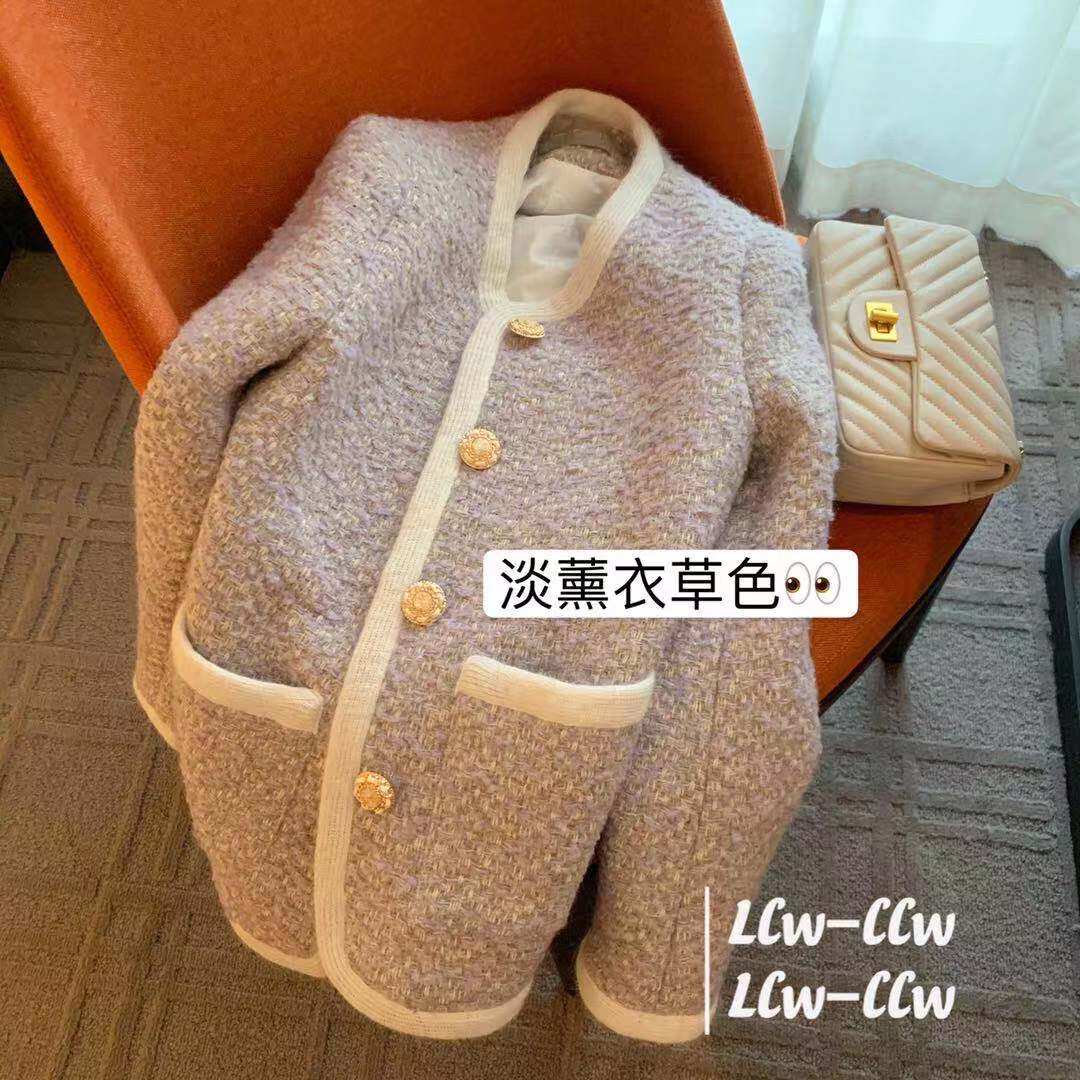Small fragrant fur coat woman 2022 new spring and autumn clip cotton thickened French style famous yuan for short wool, woolen son blouse