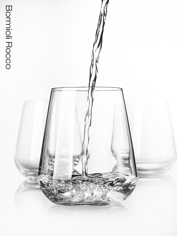 Imported European heat-resistant crystal glass teacup Household drinking water office water cup Lead-free transparent net red cold drink cup