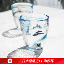 Japanese imported hand-made unleaded glass animal juice cup water Cup Moon Night Field room Cup couple gift