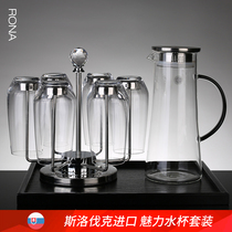 Imported glass water Cup household high temperature resistant large capacity cup crystal glass cup set breakfast cup Milk Cup