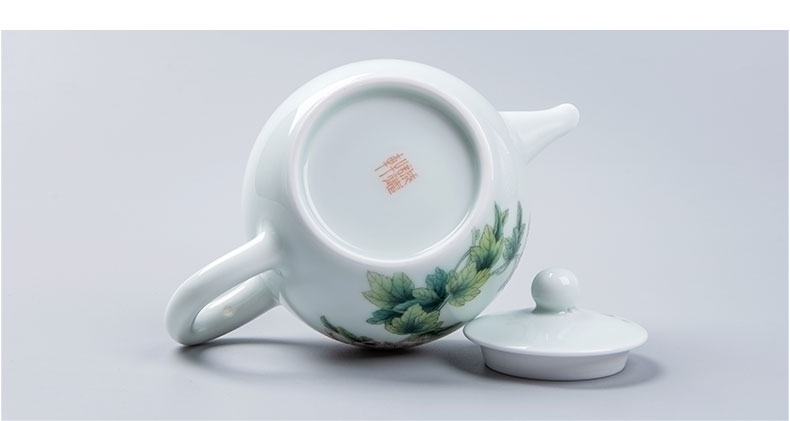 Cheng DE xuan high - grade fine hand - made kung fu tea set of jingdezhen ceramics powder enamel kettle 47 to chongyang