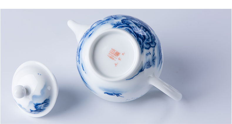 Cheng DE xuan kung fu tea kettle upscale tea hand - made porcelain jingdezhen ceramics step 2 xu jing