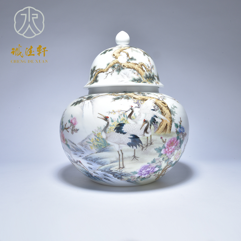 Cheng DE xuan tea set, jingdezhen ceramic checking porcelain tea pot hand - made pastel 12 f celebration of liuhe