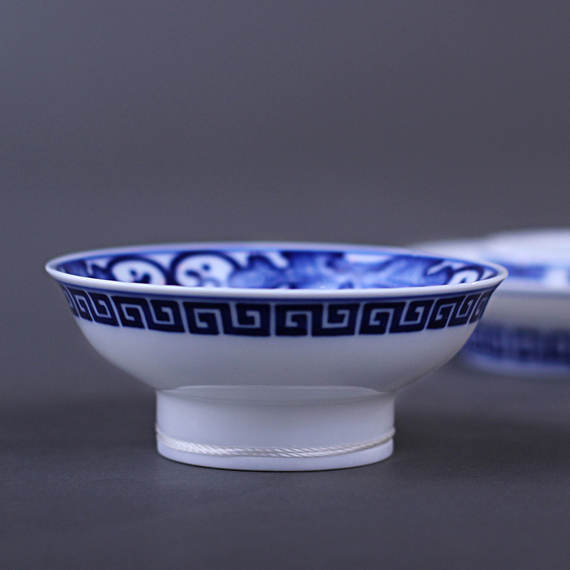 Cheng DE xuan tea custom 】 【 jingdezhen ceramic blue and White House tea technology) tea filter jing ya no. 6