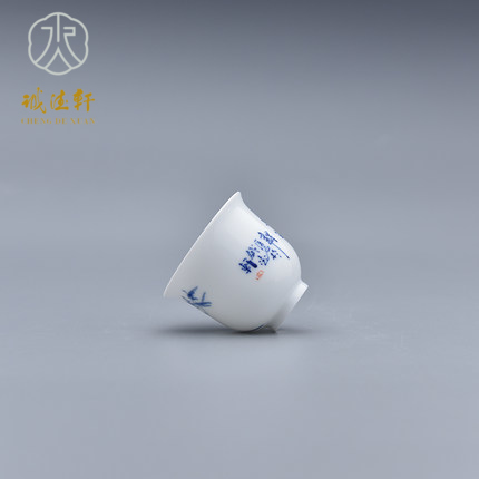 "Custom" cheng DE hin kung fu tea set, jingdezhen blue and white porcelain hand - made ultimately responds a cup of 25 single CPU XiangYuan orchid