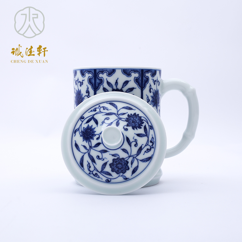 Cheng DE xuan tea custom 】 【 jingdezhen porcelain office cup hand - made porcelain cups 1 satisfied for a long time